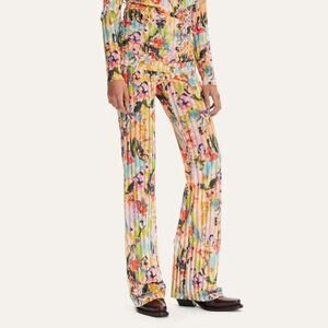 Stine Goya Andy Flare Pants Abstract Floral retro hippie Size XS